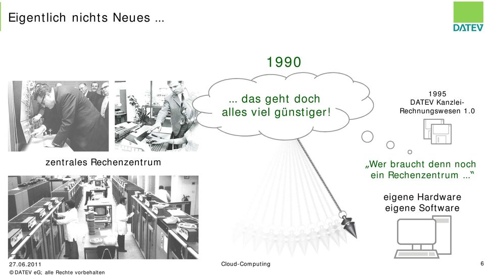 0 zentrales Rechenzentrum Wer braucht denn noch ein