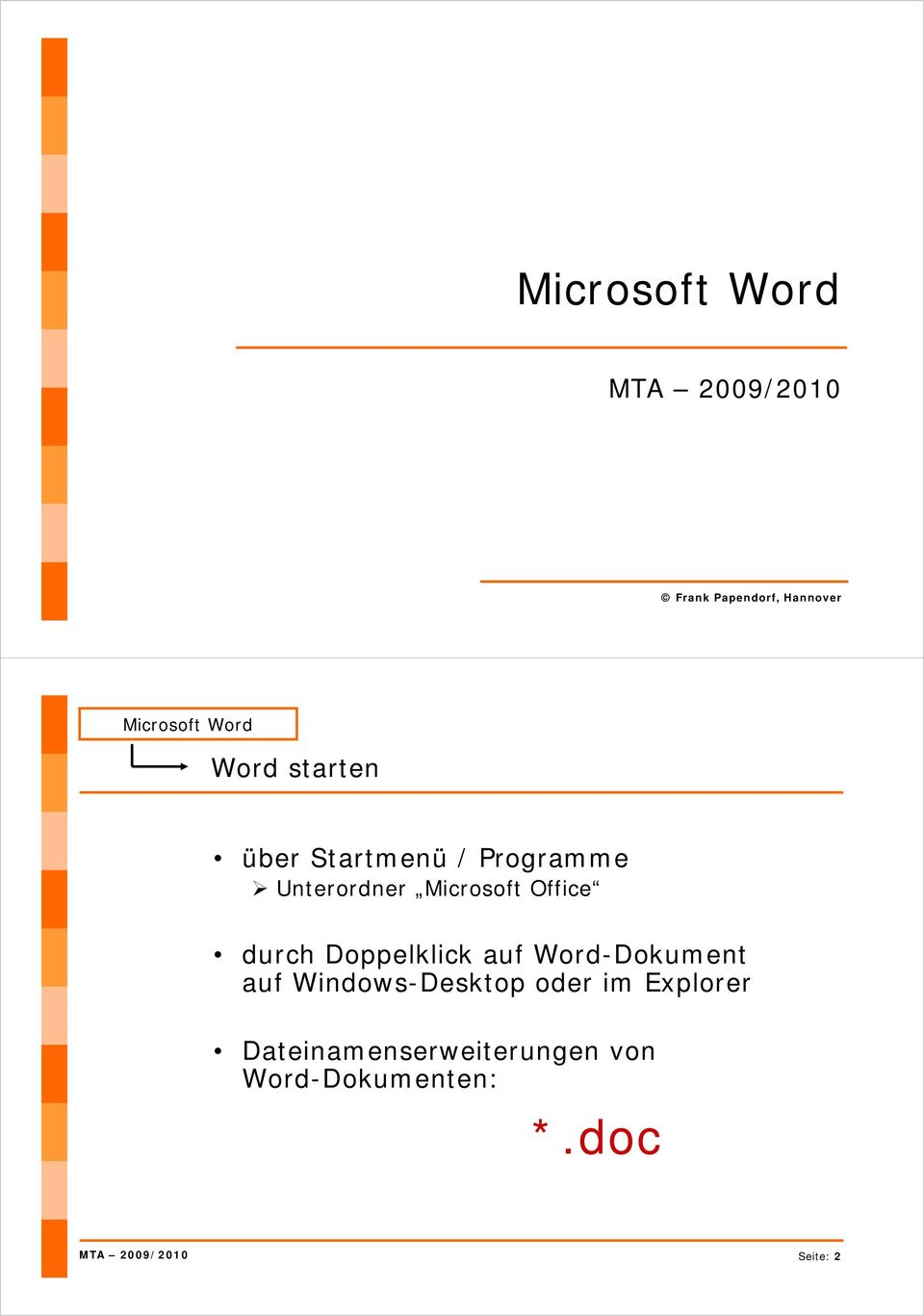 Doppelklick auf Word-Dokument auf Windows-Desktop oder im