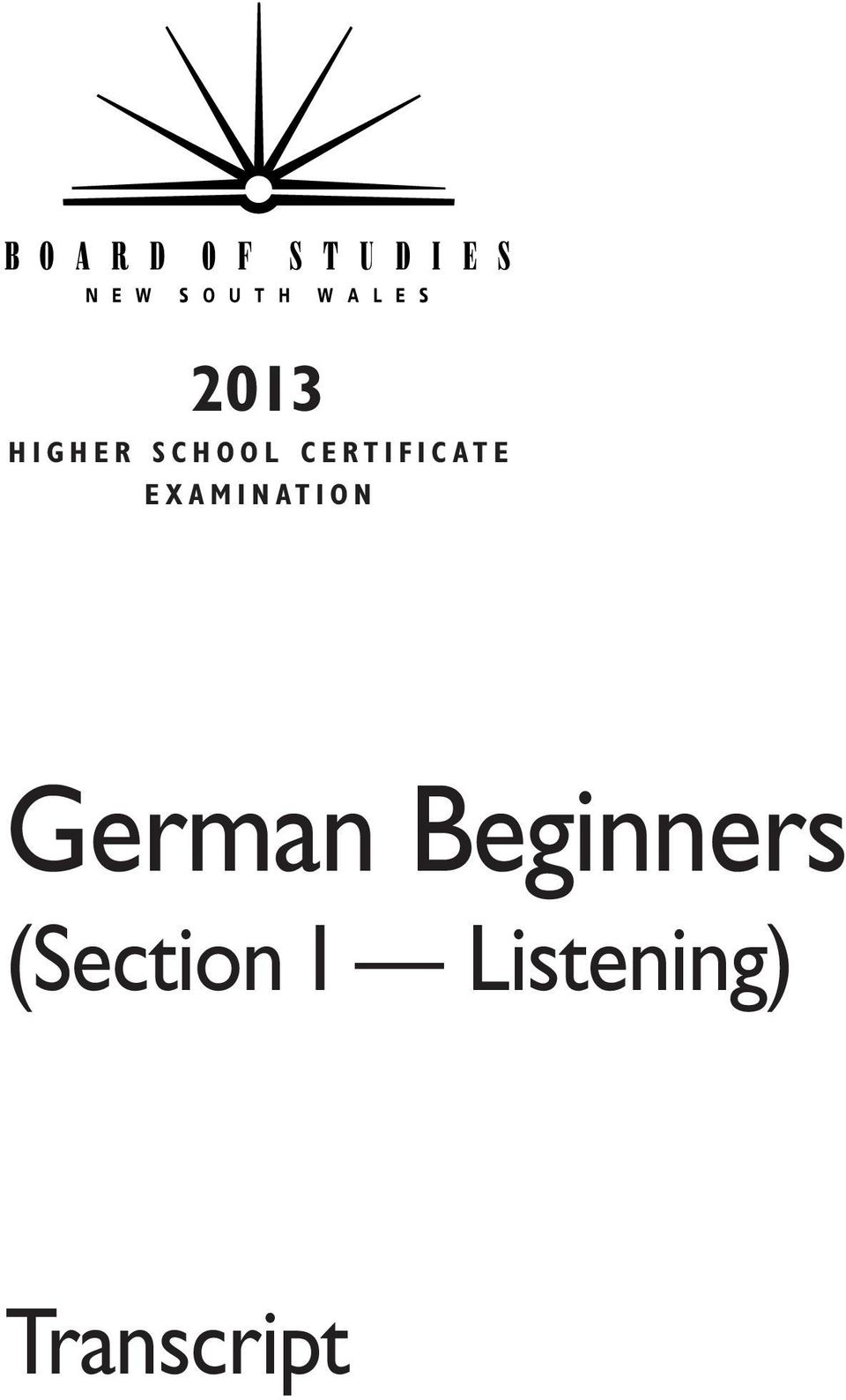 N A T I O N German Beginners