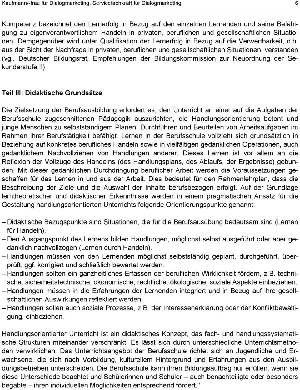 Deutscher Bildungsrat, Empfehlungen der Bildungskommission zur Neuordnung der Sekundarstufe II).