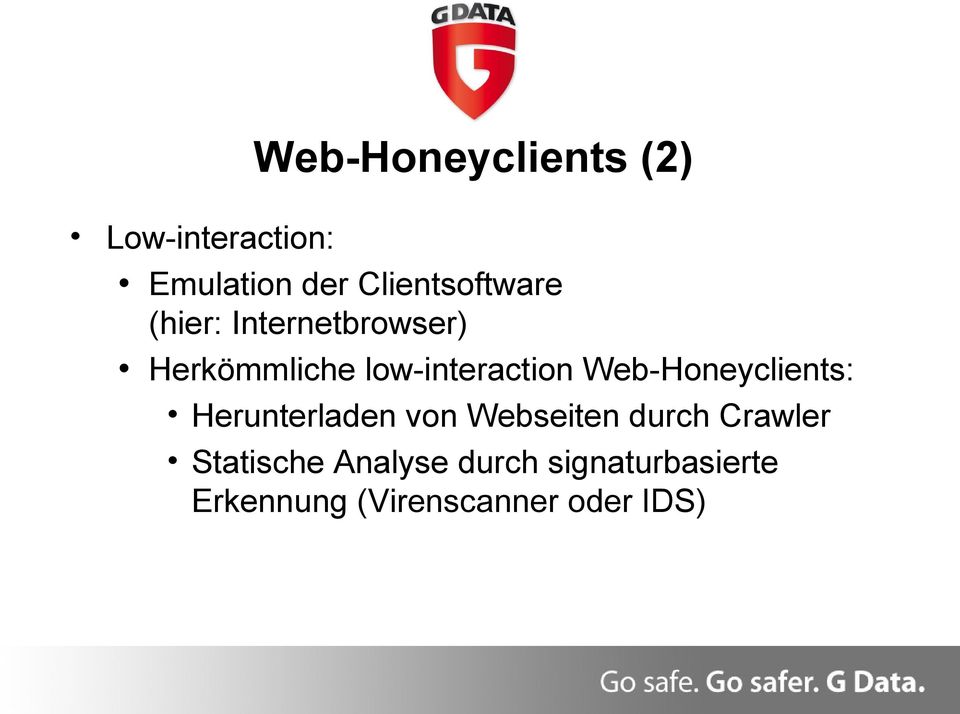 low-interaction Web-Honeyclients: Herunterladen von Webseiten