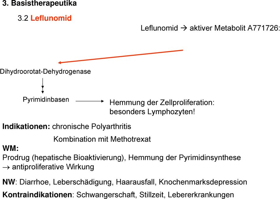 Zellproliferation: besonders Lymphozyten!