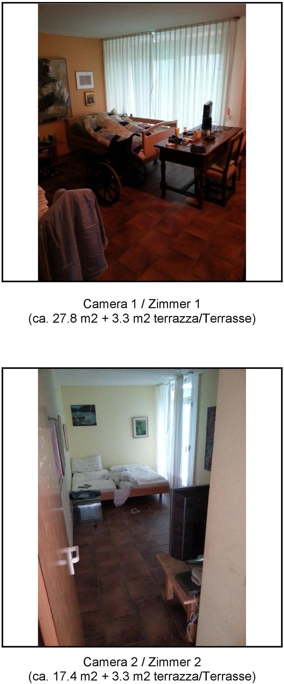 3 m2 terrazza/terrasse) Camera