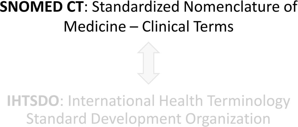 Terms IHTSDO: International Health