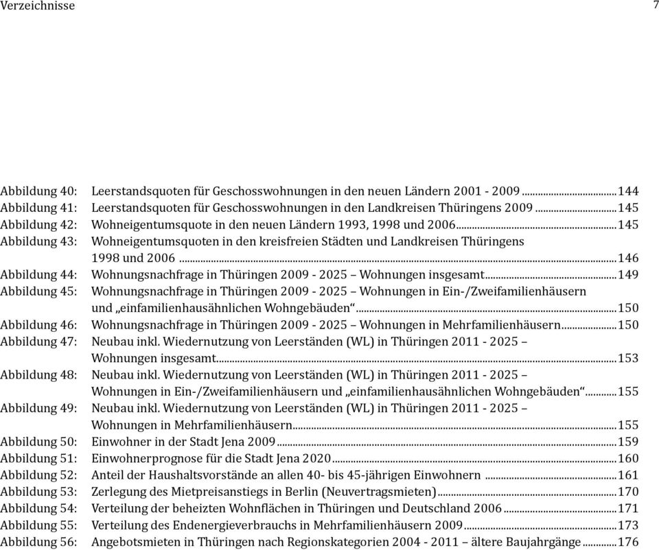 ..146 Abbildung 44: Wohnungsnachfrage in Thüringen 2009-2025 Wohnungen insgesamt.