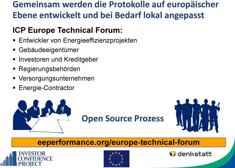 Energieeffizienzprojekten Gebäudeeigentümer Investoren und Kreditgeber