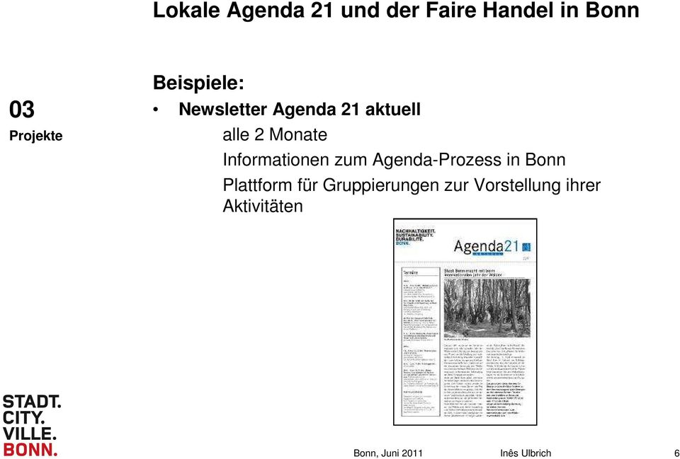 Agenda-Prozess in Bonn Plattform für