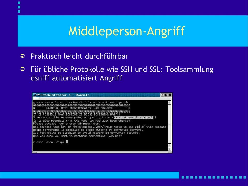 Protokolle wie SSH und SSL: