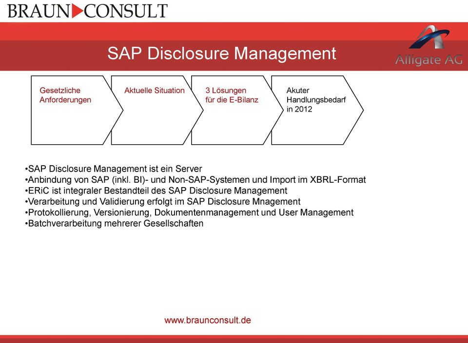 Disclosure Management Verarbeitung und Validierung erfolgt im SAP Disclosure Mnagement