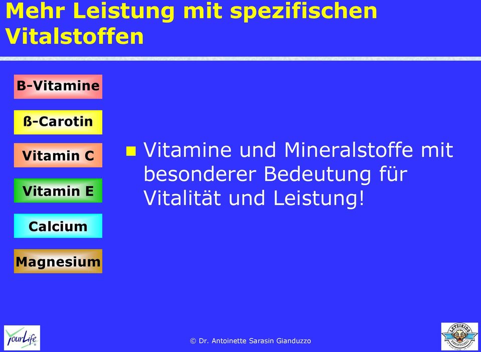 Calcium Magnesium Vitamine und Mineralstoffe