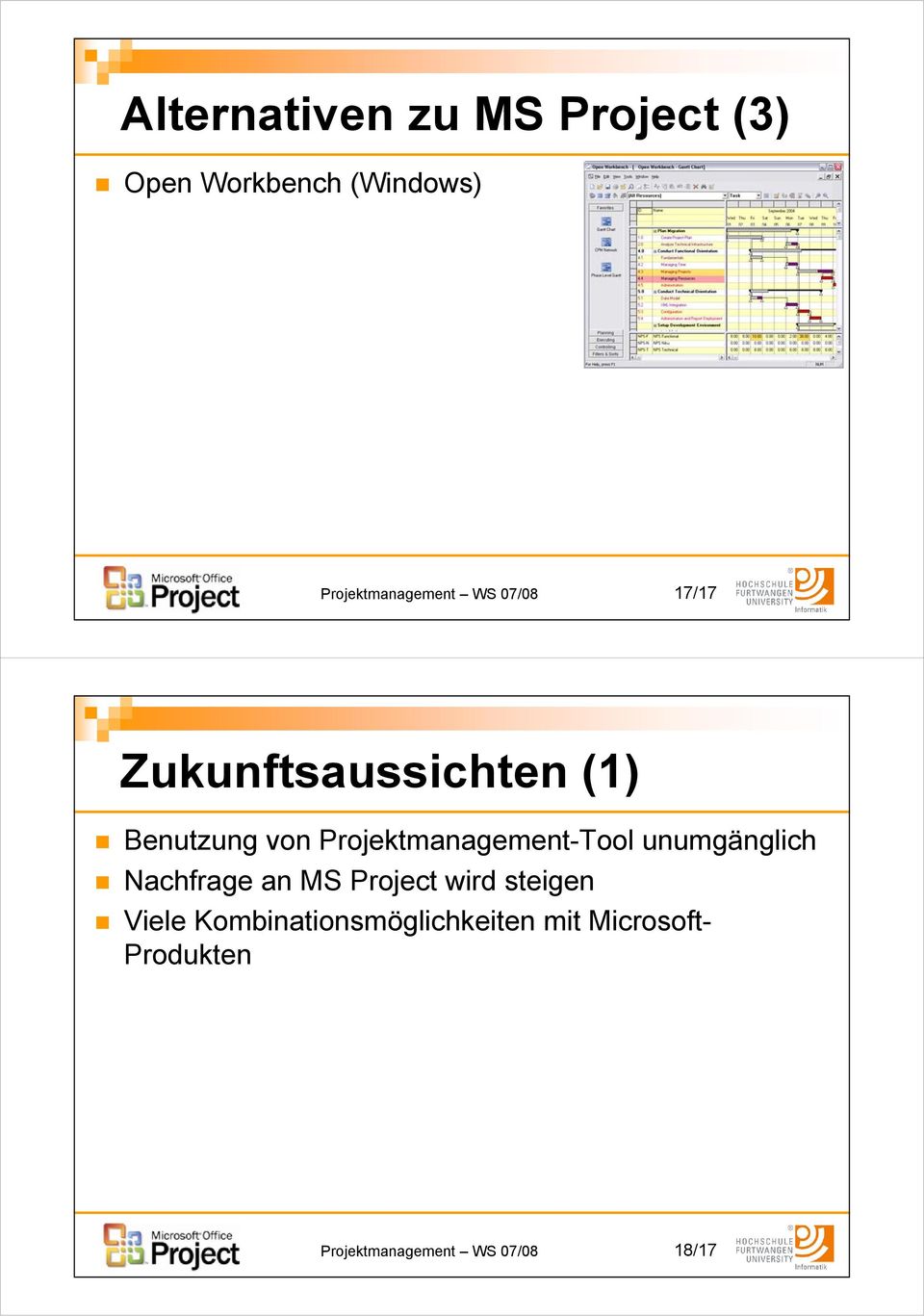 Projektmanagement-Tool unumgänglich Nachfrage an MS Project wird
