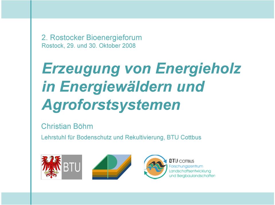 Agroforstsystemen Christian Böhm
