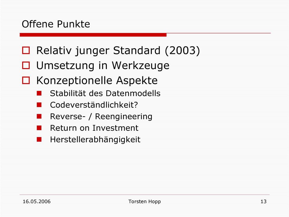 Datenmodells Codeverständlichkeit?