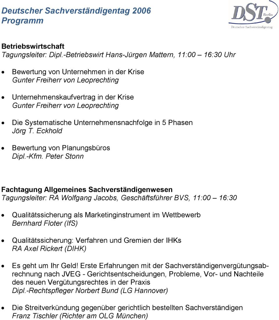 Systematische Unternehmensnachfolge in 5 Phasen Jörg T. Eckhold Bewertung von Planungsbüros Dipl.-Kfm.