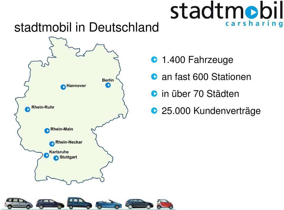 600 Stationen in über 70