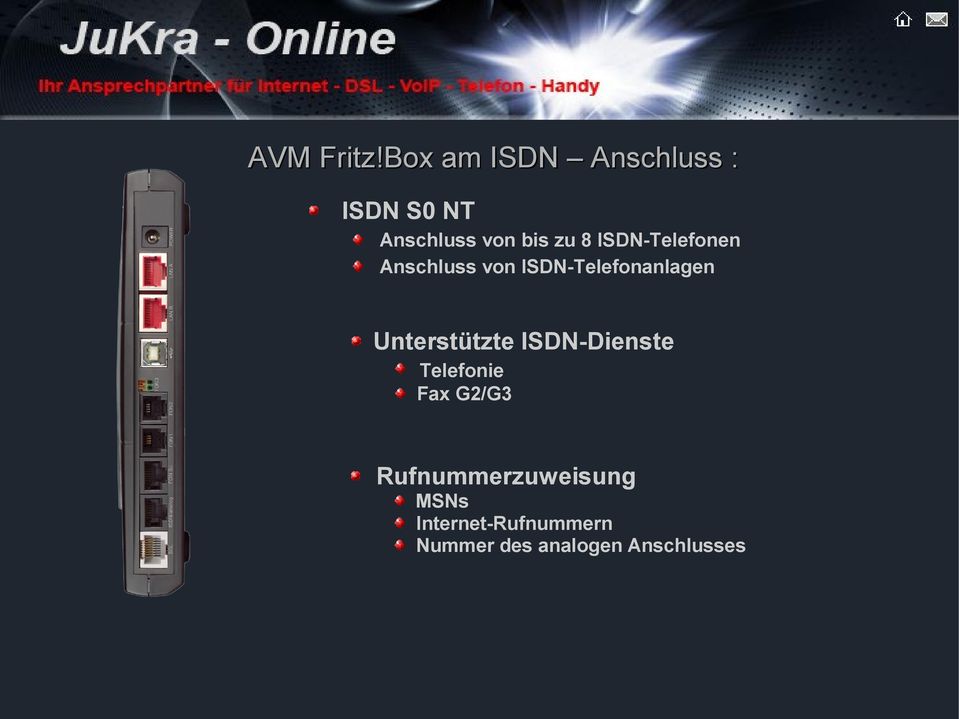 ISDN-Telefonen Anschluss von ISDN-Telefonanlagen