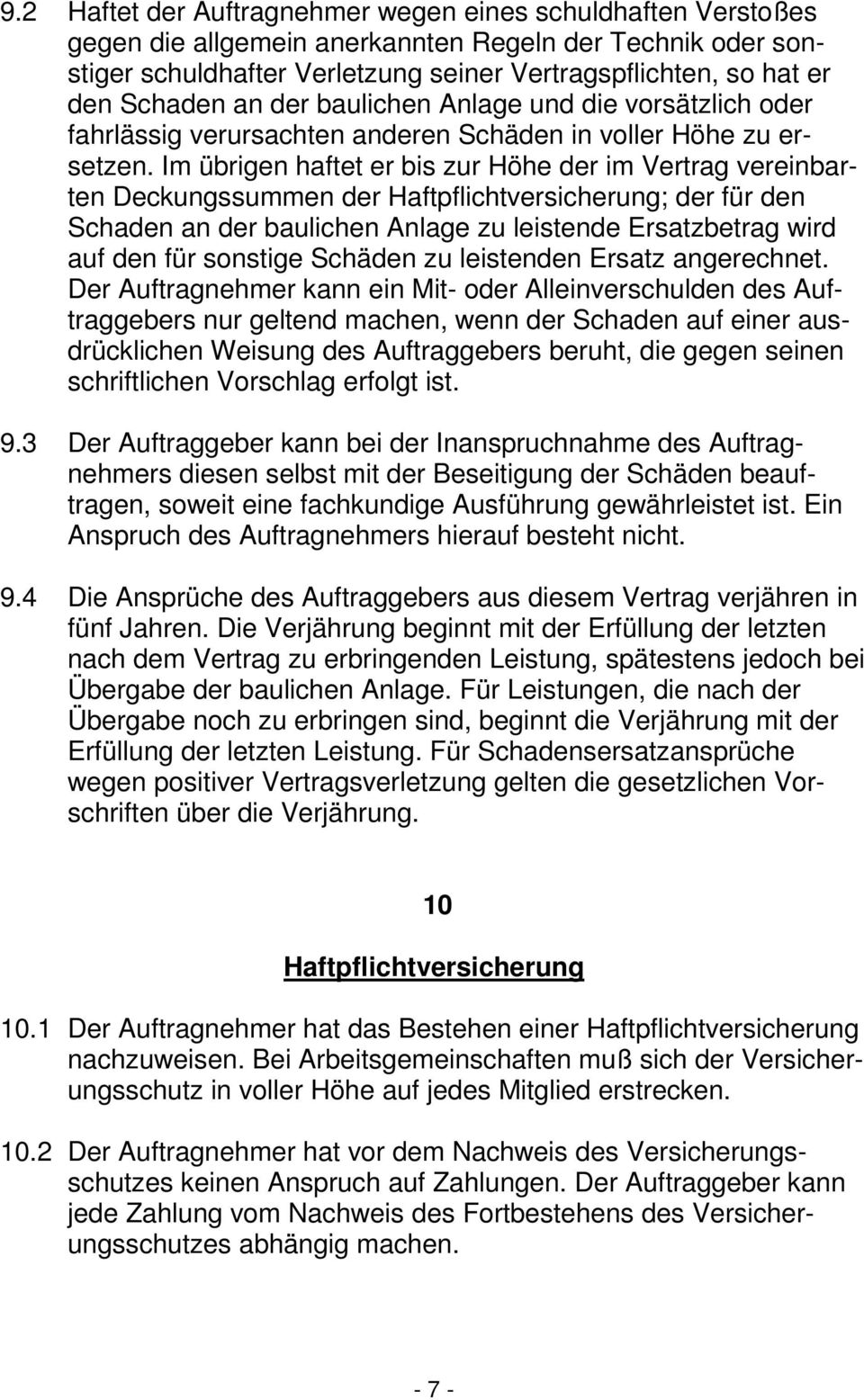 Allgemeine Vertragsbestimmungen Avb Der Stadt Hagen Für Verträge