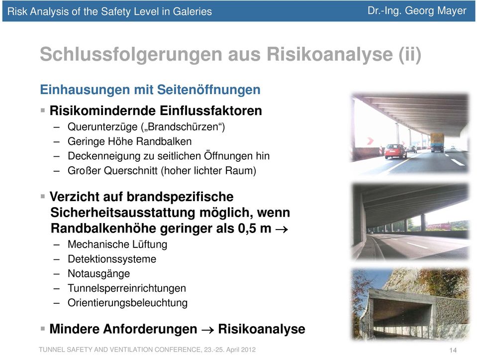 Raum) Verzicht auf brandspezifische Sicherheitsausstattung möglich, wenn Randbalkenhöhe geringer als 0,5 m Mechanische