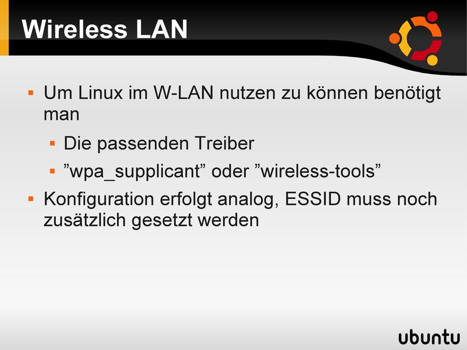 wpa_supplicant oder wireless-tools