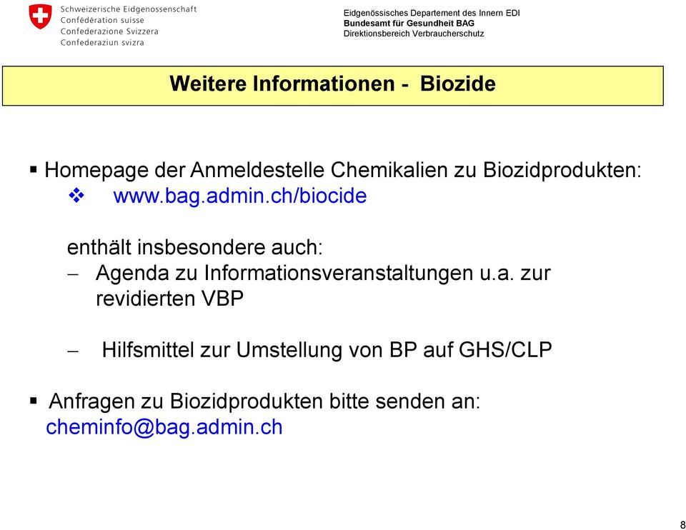 ch/biocide enthält insbesondere au