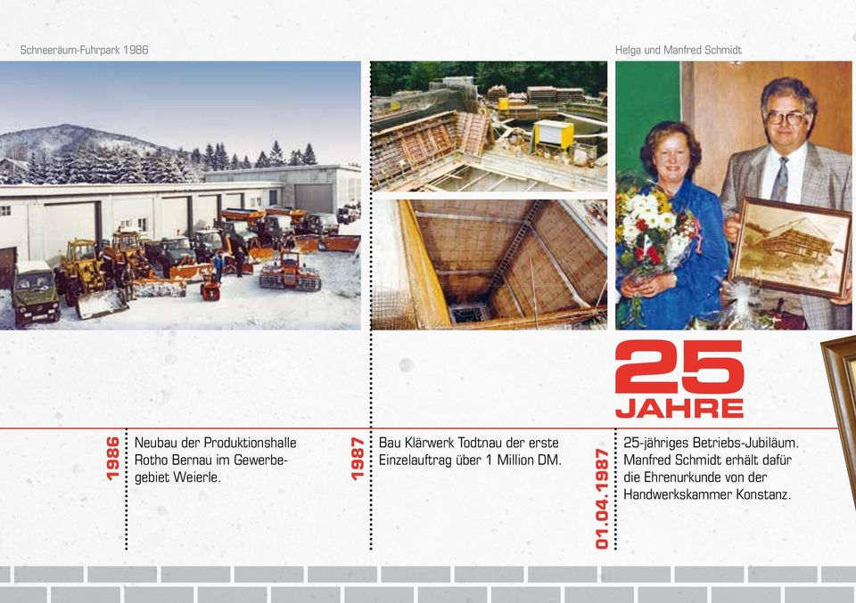 1987 Bau Klärwerk Todtnau der erste Einzelauftrag über 1 Million DM. 01.04.