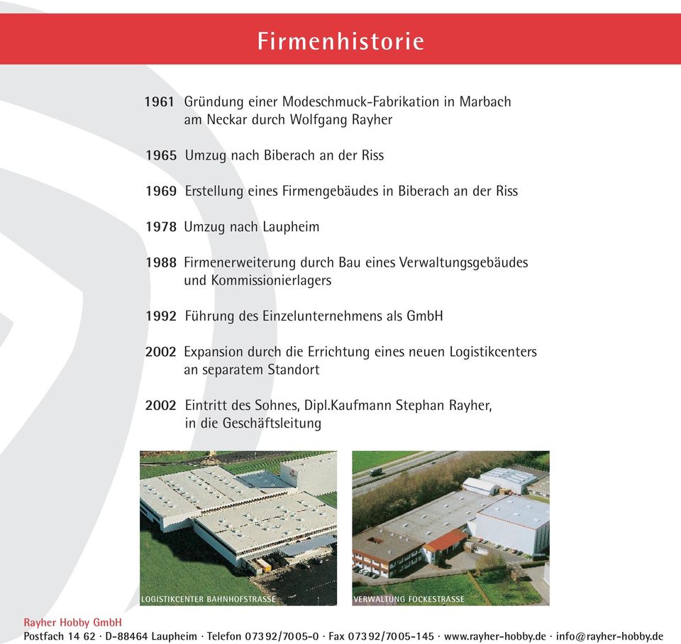 2002 Expansion durch die Errichtung eines neuen Logistikcenters an separatem Standort 2002 Eintritt des Sohnes, Dipl.