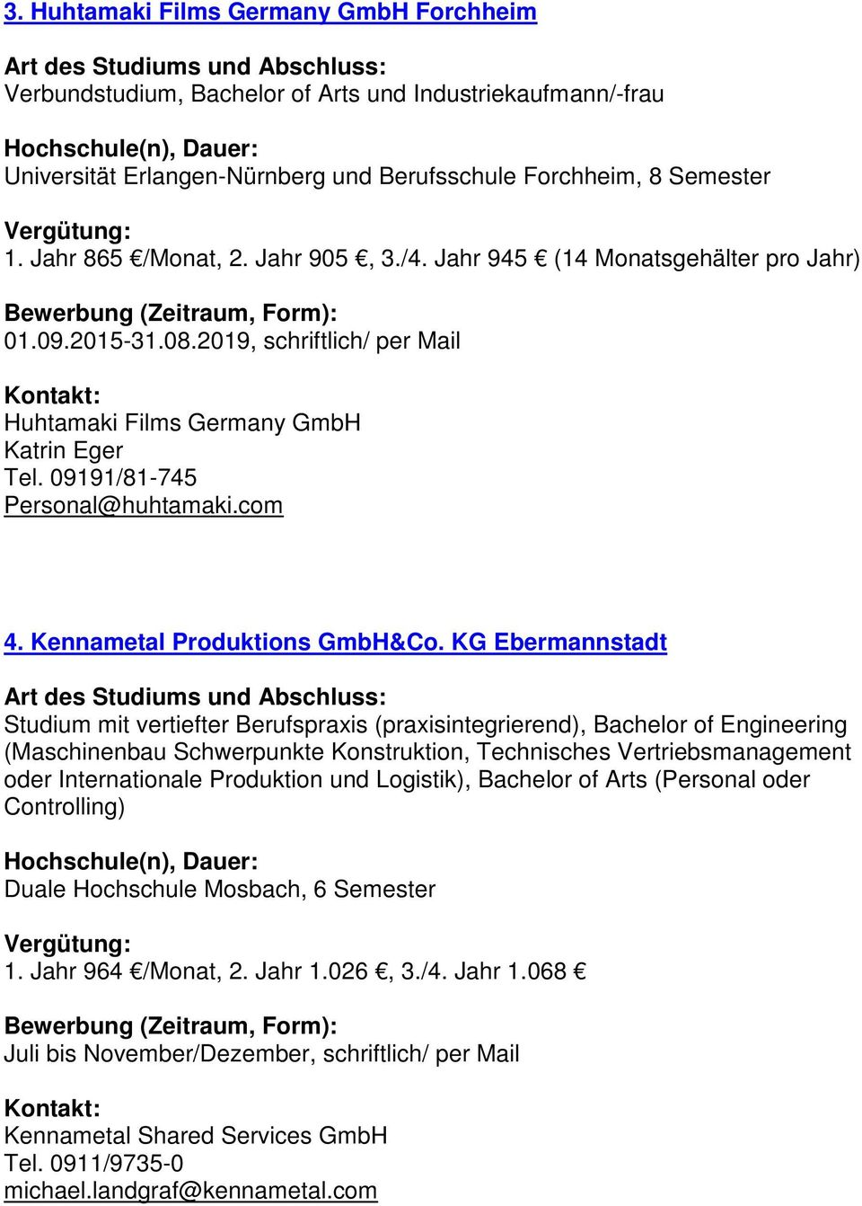 Kennametal Produktions GmbH&Co.