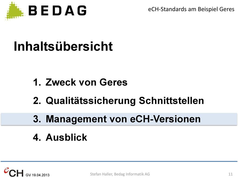 Management von ech-versionen 4.