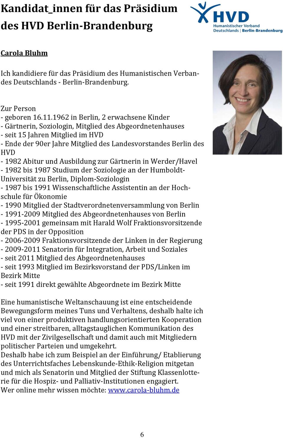 Kandidat Innen Fur Das Prasidium Des Hvd Berlin Brandenburg Dr