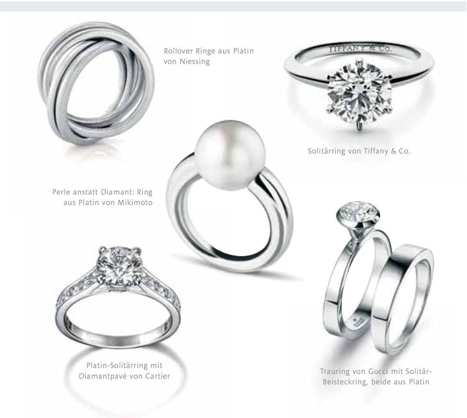 Perle anstatt Diamant: Ring aus Platin von Mikimoto