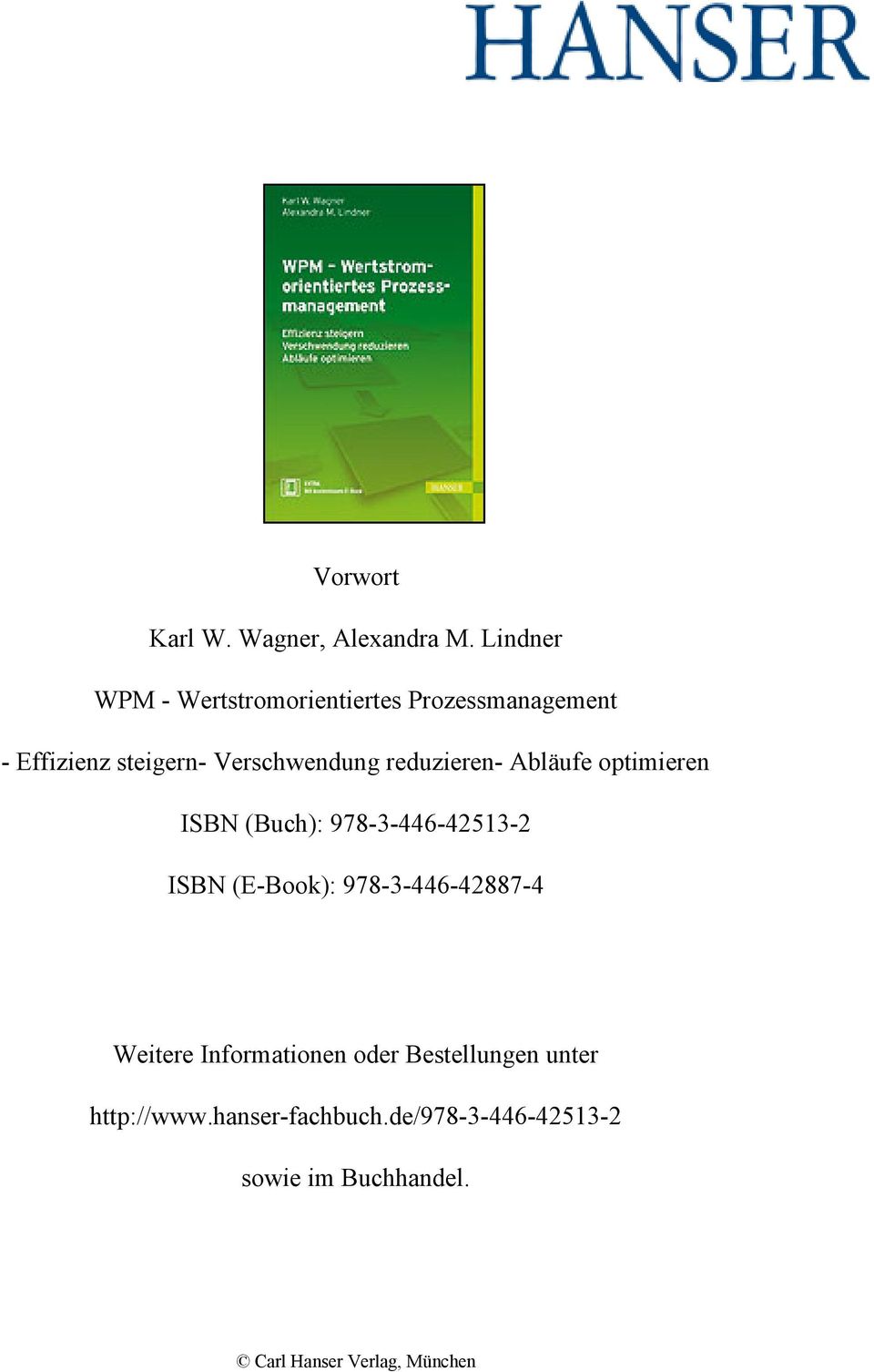 Verschwendung reduzieren- Abläufe optimieren ISBN (Buch): 978-3-446-42513-2 ISBN