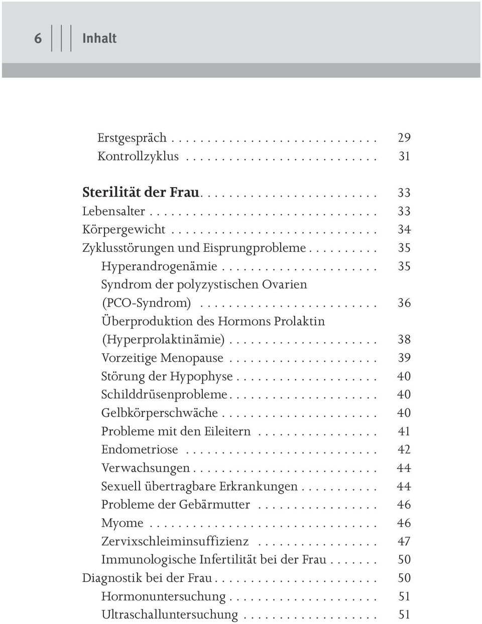 ........................ 36 Überproduktion des Hormons Prolaktin (Hyperprolaktinämie)..................... 38 Vorzeitige Menopause..................... 39 Störung der Hypophyse.