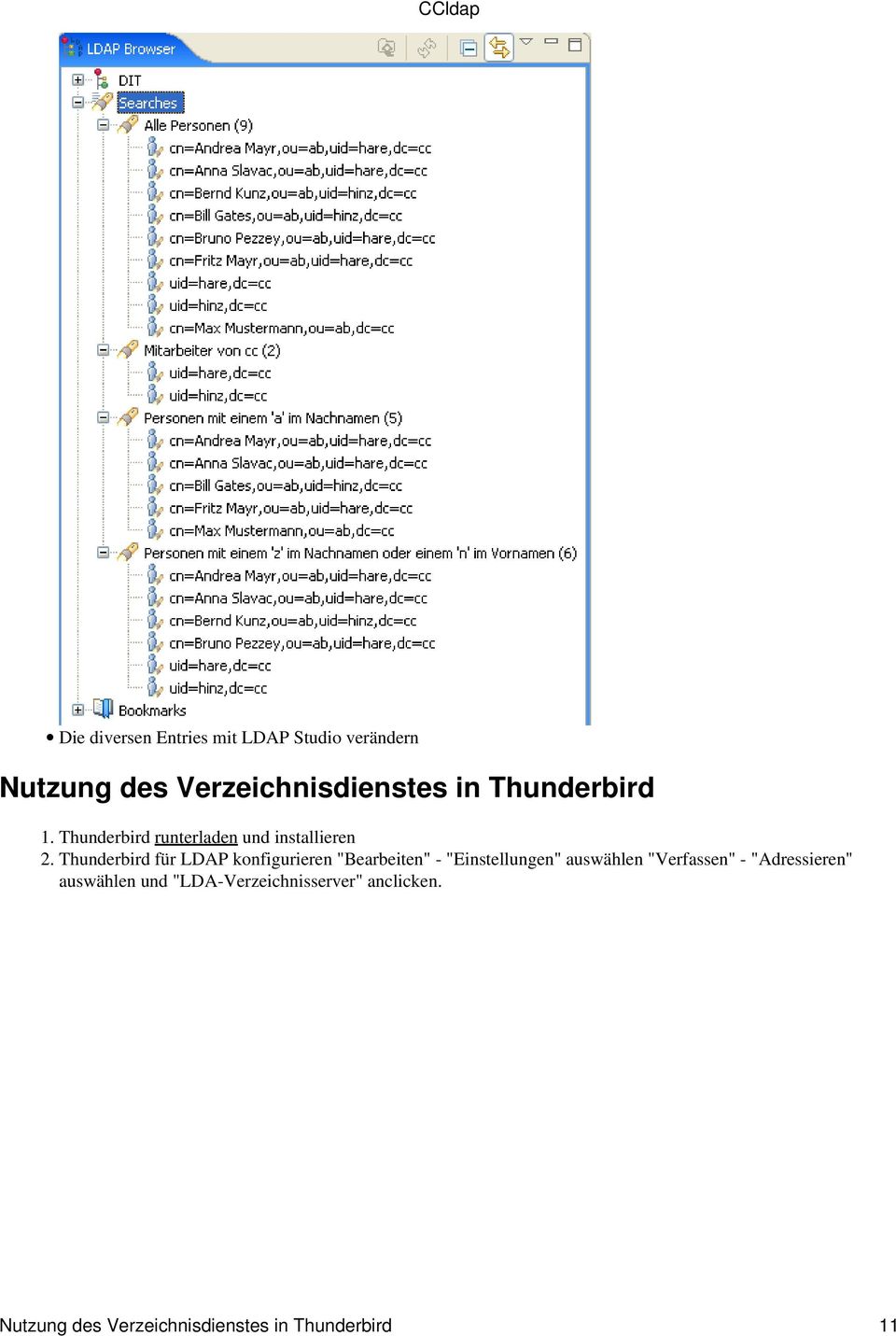 Thunderbird für LDAP konfigurieren "Bearbeiten" - "Einstellungen" auswählen