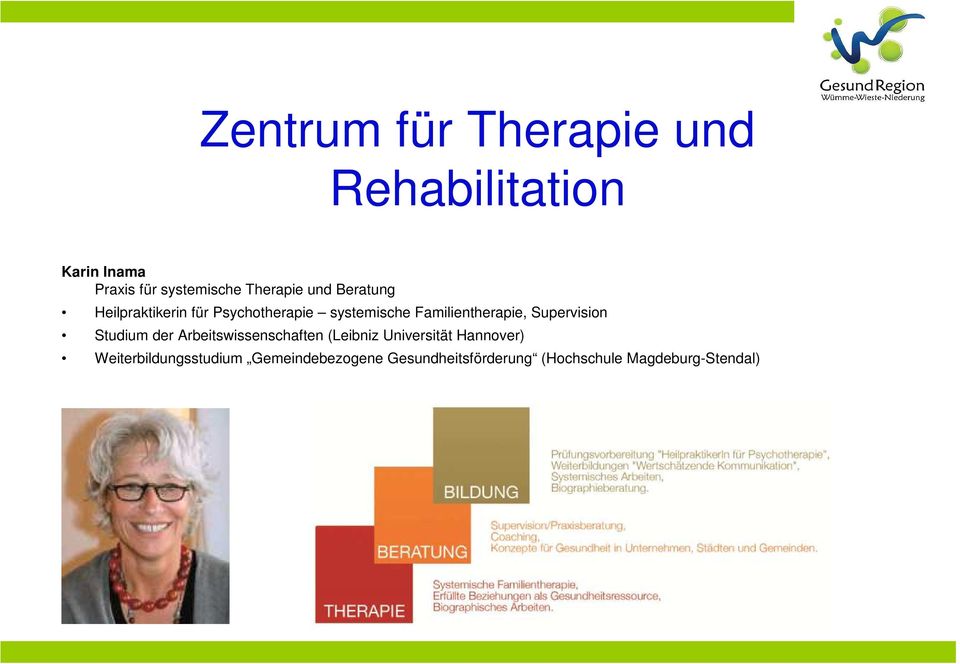 Familientherapie, Supervision Studium der Arbeitswissenschaften (Leibniz