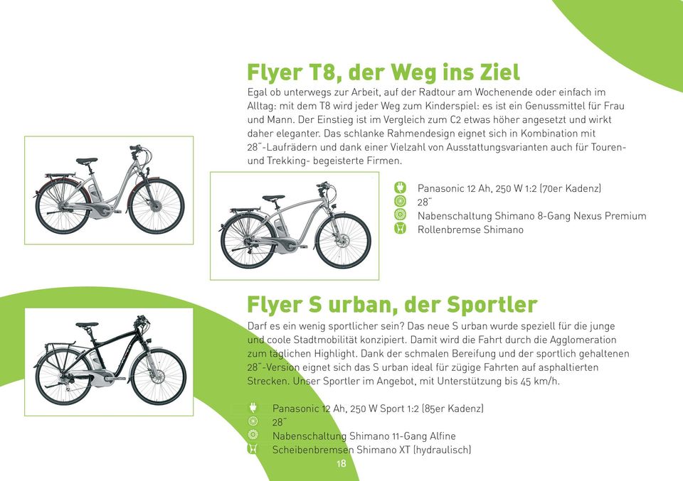Das schlanke Rahmendesign eignet sich in Kombination mit 28 -Laufrädern und dank einer Vielzahl von Ausstattungsvarianten auch für Tourenund Trekking- begeisterte Firmen.