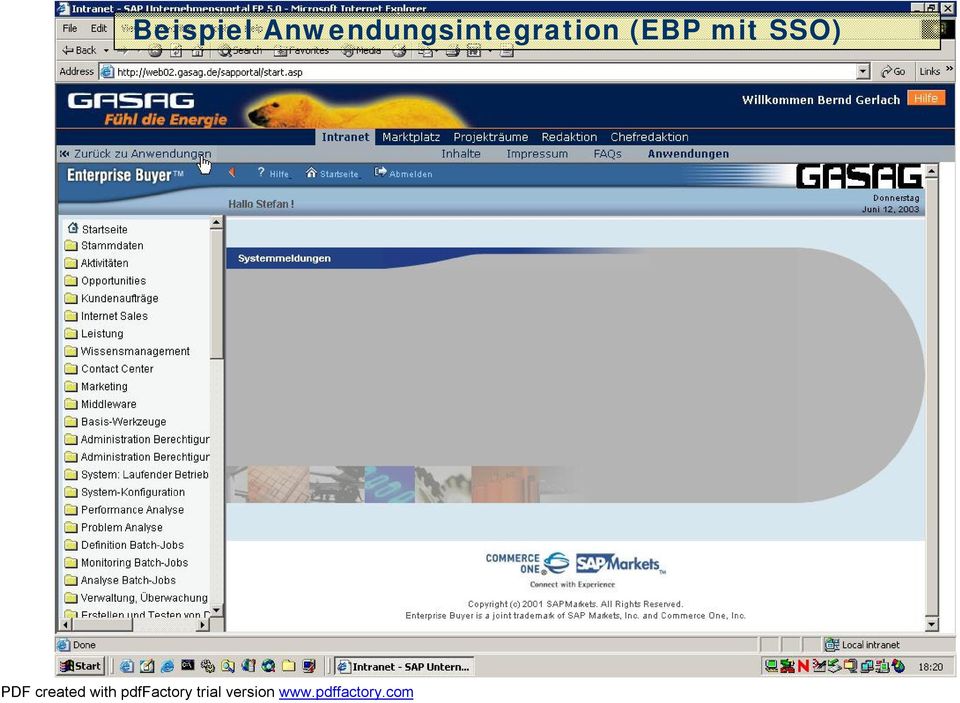 (EBP mit SSO) SAP AG