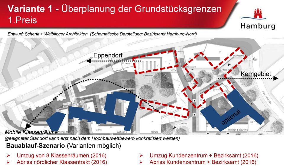 Eppendorf Kerngebiet Mobile Klassenräume (geeigneter Standort kann erst nach dem Hochbauwettbewerb
