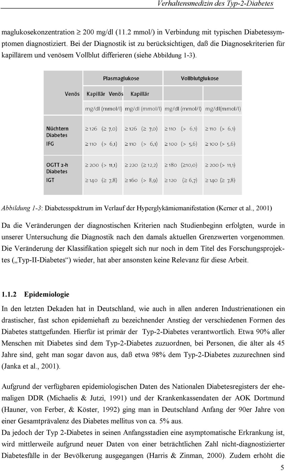 Abbildung 1-3: Diabetesspektrum im Verlauf der Hyperglykämiemanifestation (Kerner et al.