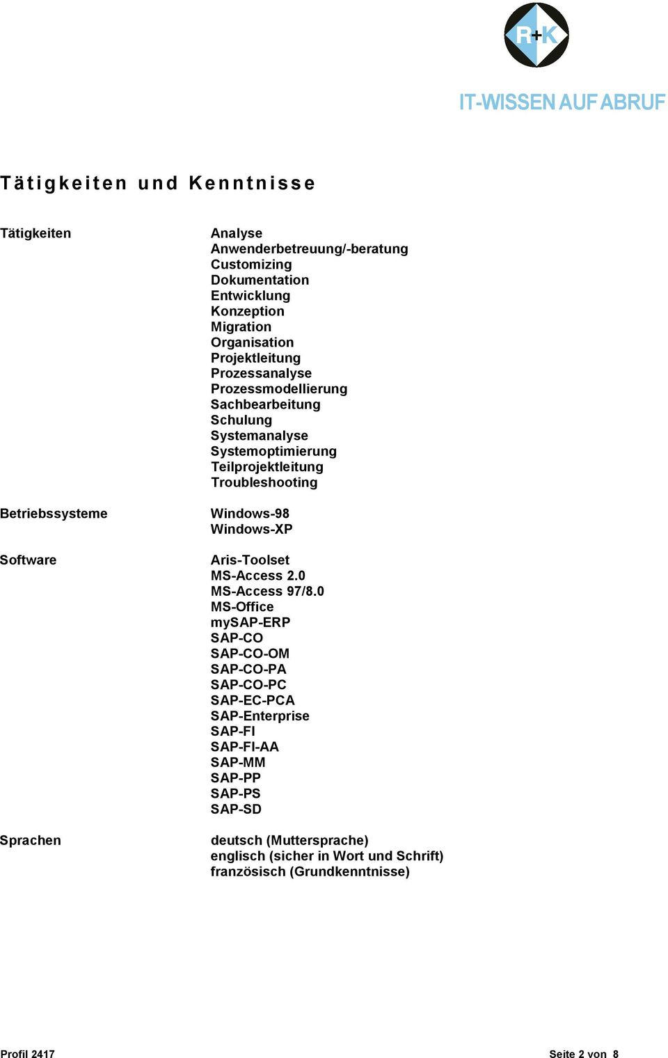 Troubleshooting Windows-98 Windows-XP Aris-Toolset MS-Access 2.0 MS-Access 97/8.