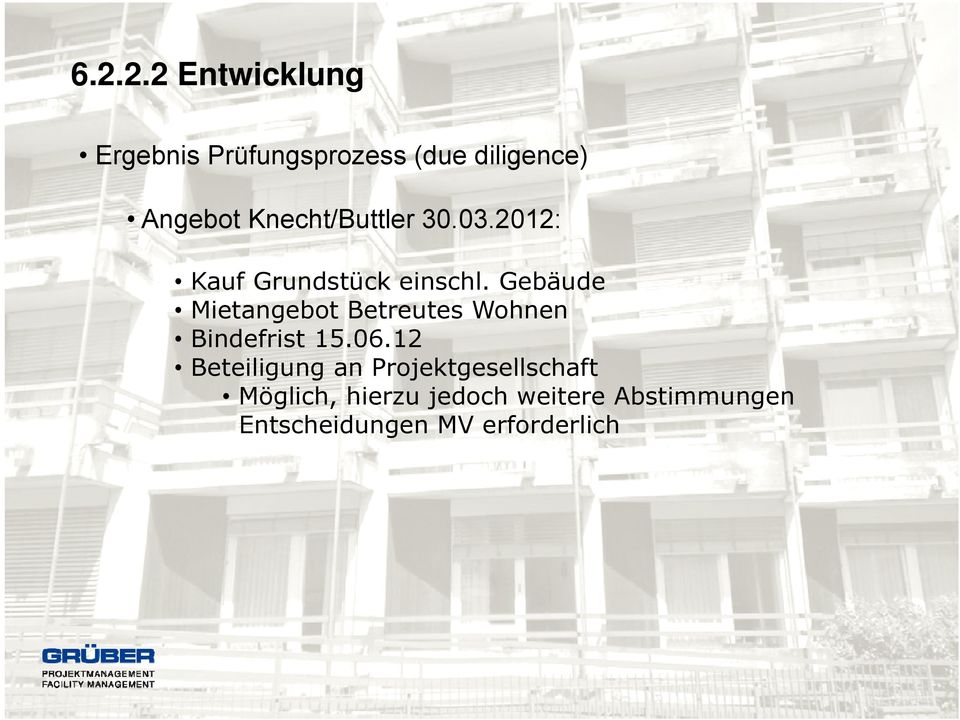 Gebäude Mietanebot Betreutes Wohnen Bindefrist 15.06.