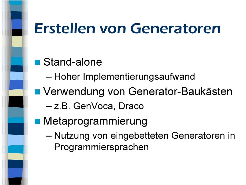 Generator-Baukästen z.b.