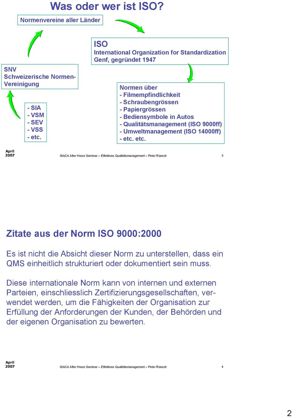 9000ff) - Umweltmanagement (ISO 14000ff) - etc.