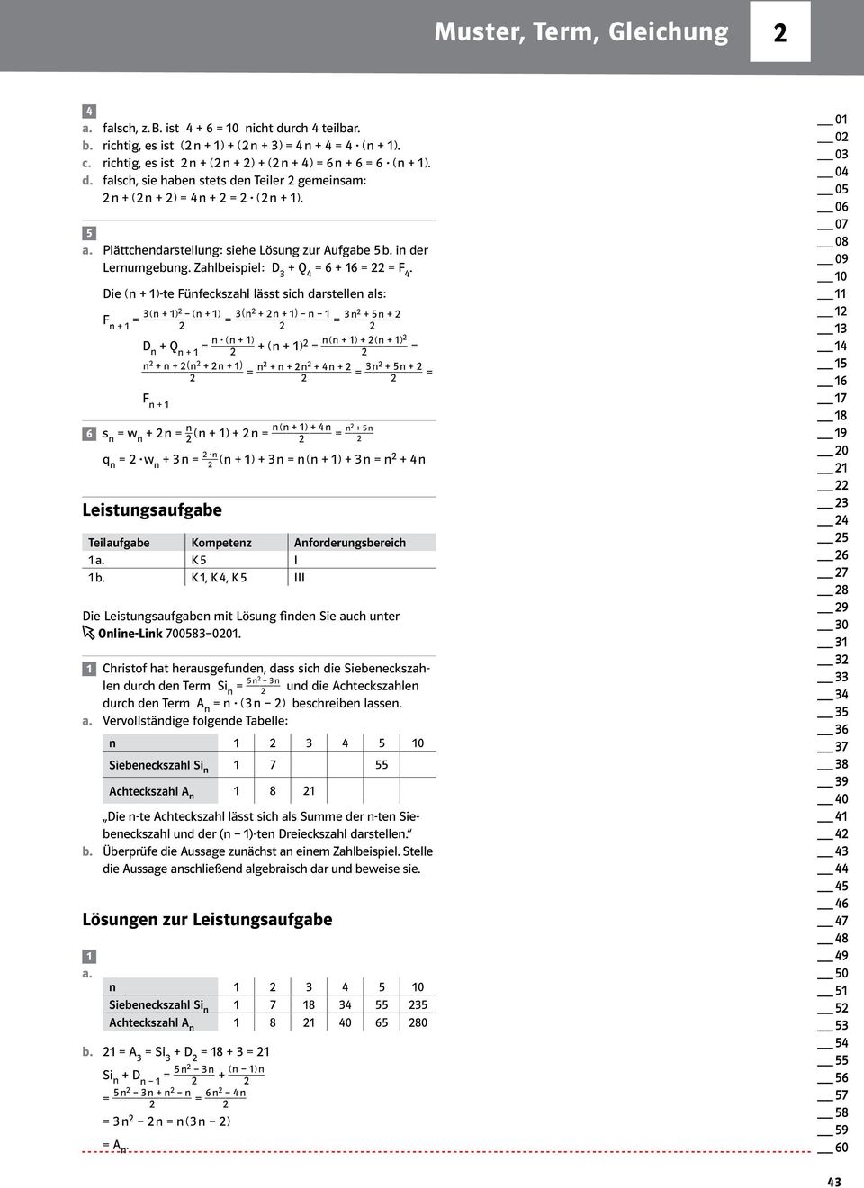 Die ( n + )-te Fünfeckszahl lässt sich darstellen als: F n + = ( n + ) ( n + ) = ( n + n + ) n = n + 5 n + n ( n + ) D n + Q n + = + ( n + ) = n ( n + )+ ( n + ) = n + n + ( n + n + ) = n + n + n + n