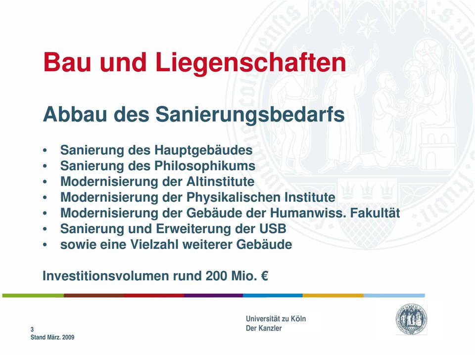 Physikalischen Institute Modernisierung der Gebäude der Humanwiss.