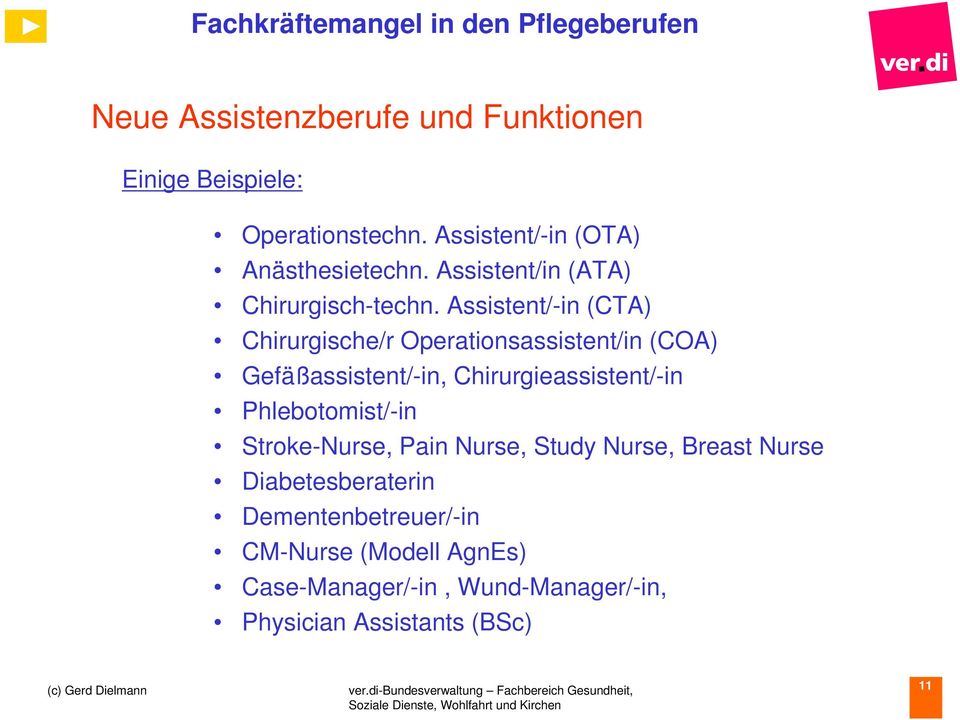 Assistent/-in (CTA) Chirurgische/r Operationsassistent/in (COA) Gefäßassistent/-in, Chirurgieassistent/-in