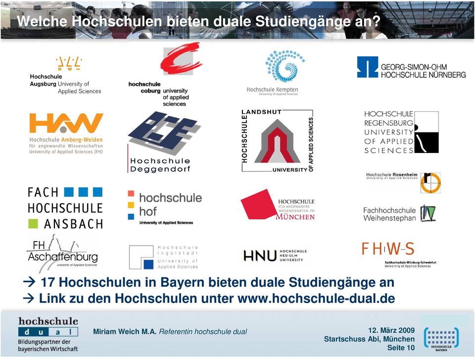 17 Hochschulen in Bayern bieten duale