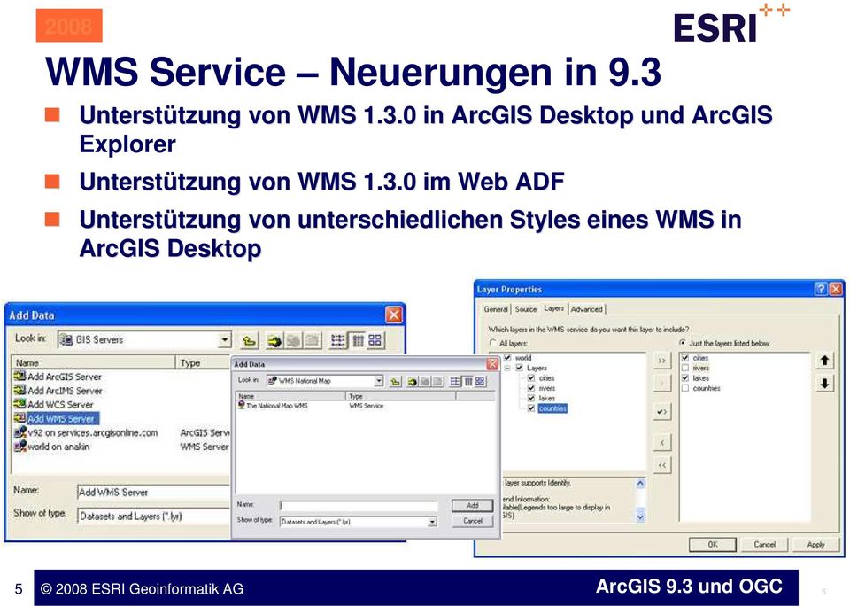 0 in ArcGIS Desktop und ArcGIS Explorer 0 im Web ADF