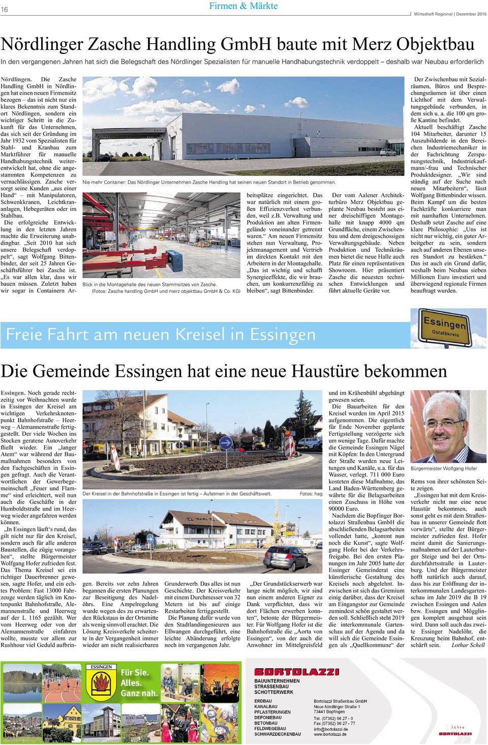 Die Zasche Handing GmbH in Nördingen hat einen neuen Firmensitz bezogen das ist nicht nur ein kares Bekenntnis zum Standort Nördingen, sondern ein wichtiger Schritt in die Zukunft für das