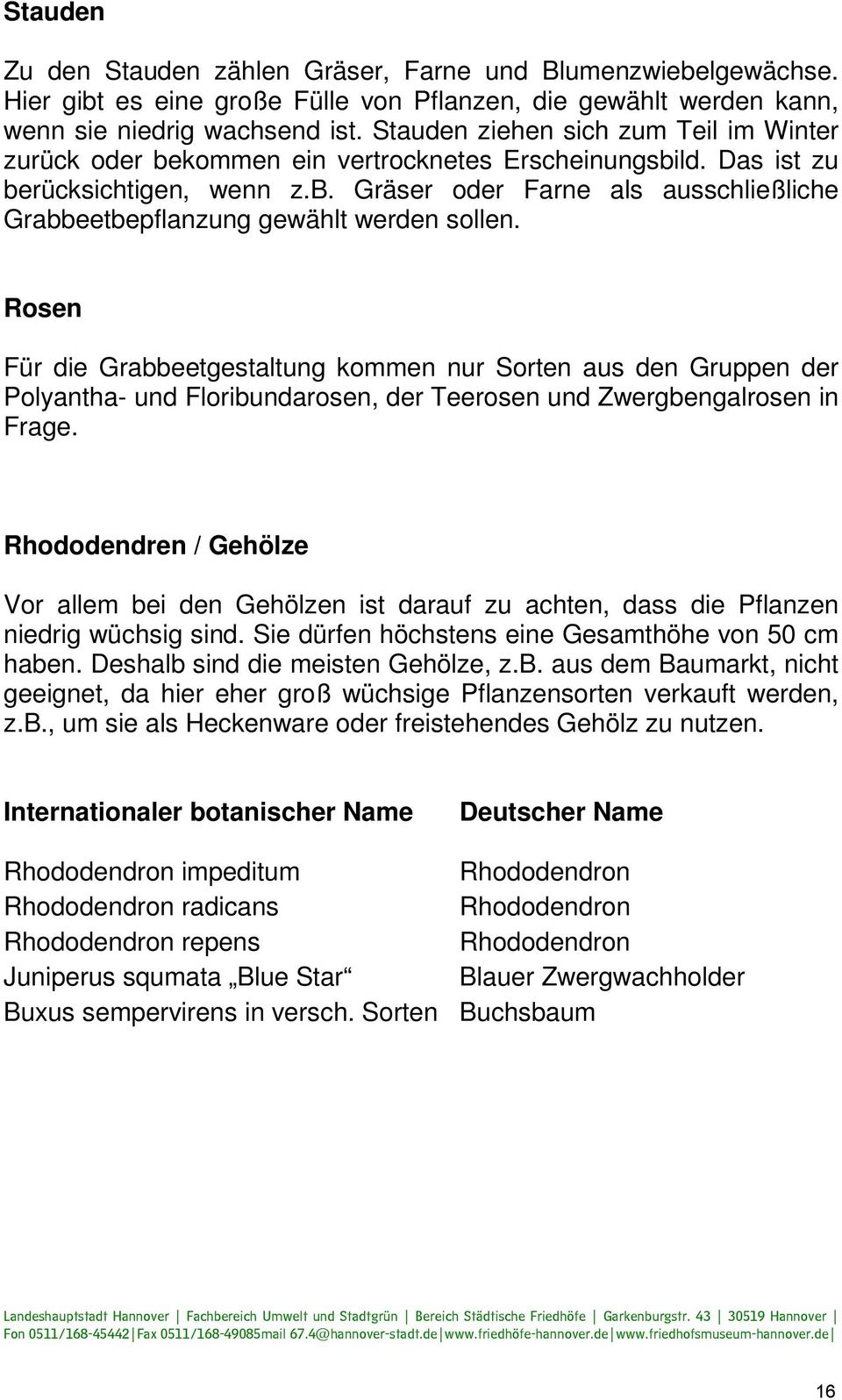 Rosen Für die Grabbeetgestaltung kommen nur Sorten aus den Gruppen der Polyantha- und Floribundarosen, der Teerosen und Zwergbengalrosen in Frage.