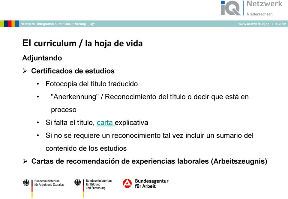 título, carta explicativa Si no se requiere un reconocimiento tal vez incluir un sumario